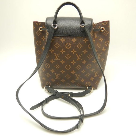 Louis Vuitton Monogram Montsouris Backpack PM Cowhide Leather Black Backpack - Picture 5 of 8